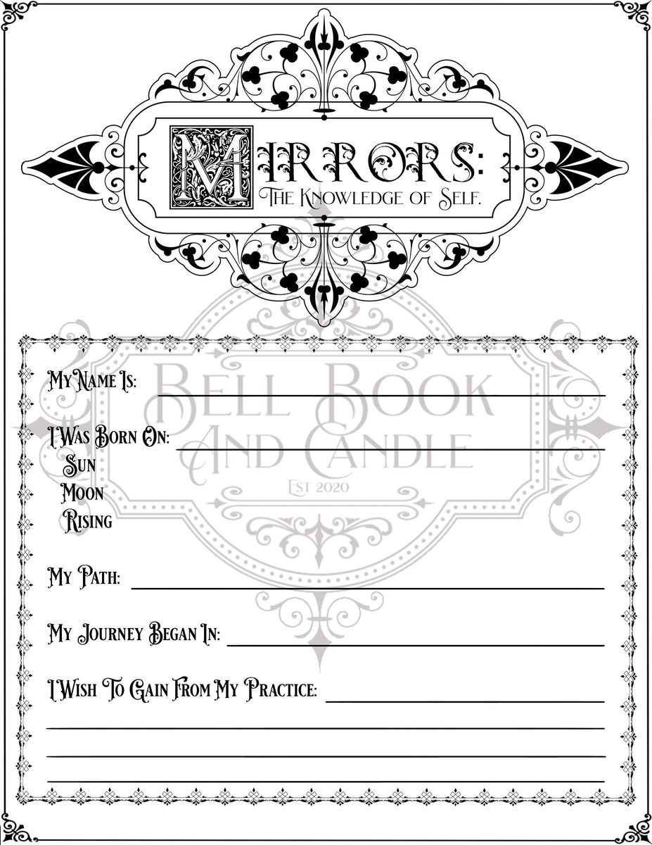 Mirrors Self-Intro Grimoire Page – Bell, Book, and Candle Vintage mirrors-self-intro-grimoire-page-bell-book-and-candle-vintage